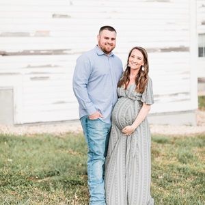 Maternity wrap, long dress